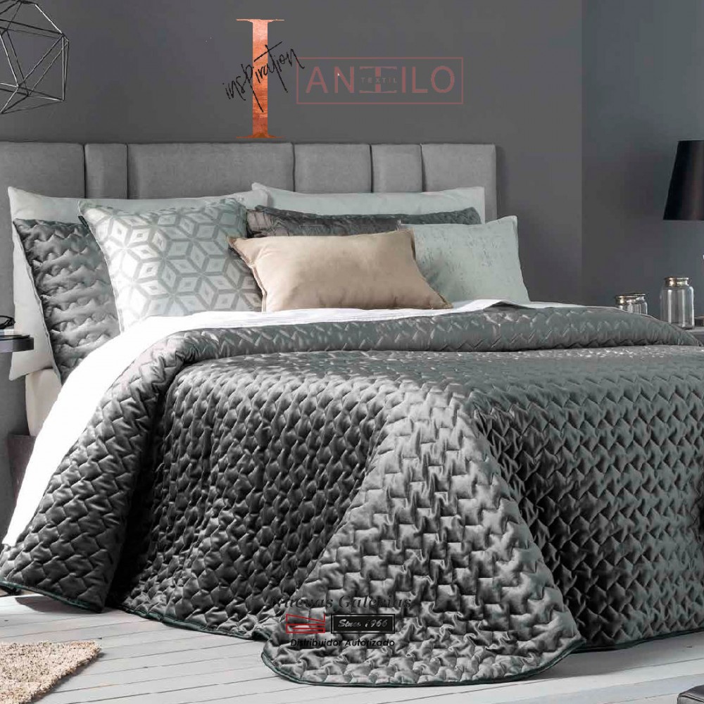 Colcha Bouti Jacquard Antilo Serena Gris Nuevas Galerias