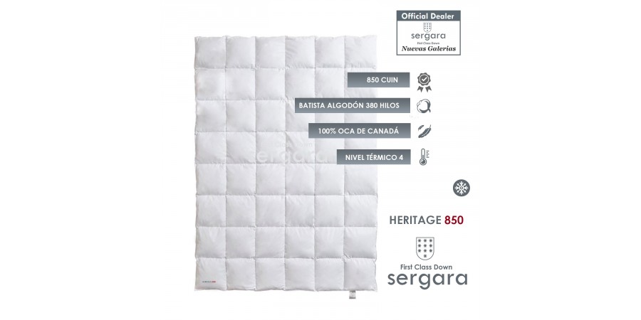 Couette Hiver Heritage 850 100% Duvet D'oie | Sergara