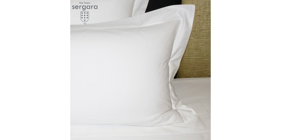 Completo Lenzuola Sergara 600 filo cotone egiziano | Bourdon Bianco