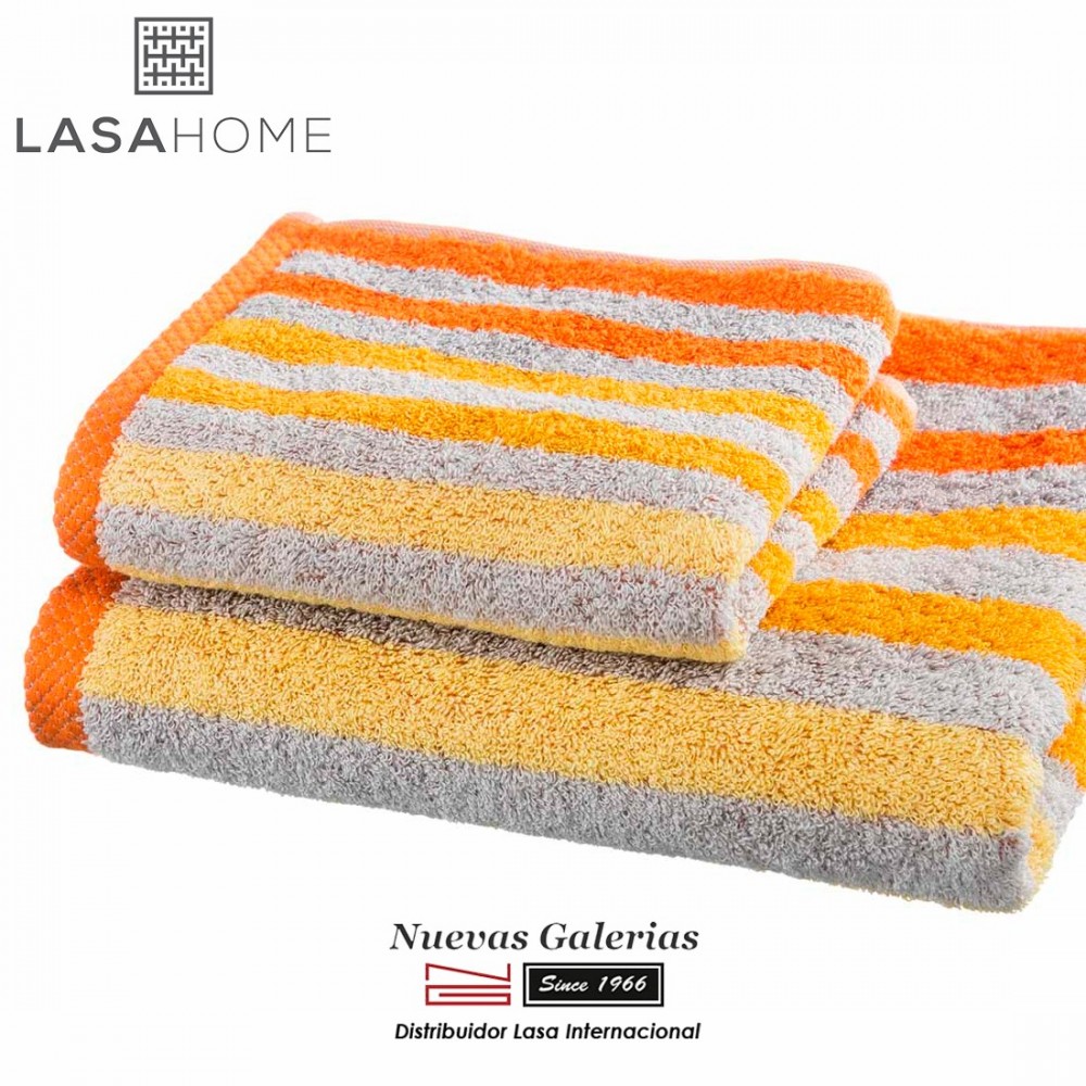 Handtuch Set Baumwolle Orange| Stripes - Nuevas Galerias Pure