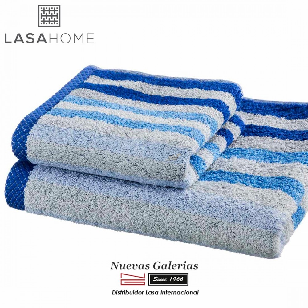 Handtuch Set Baumwolle Stripes - Nuevas | Blau Galerias Pure