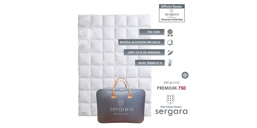 Couette Hiver Premium 750 100% Duvet D'oie | Sergara