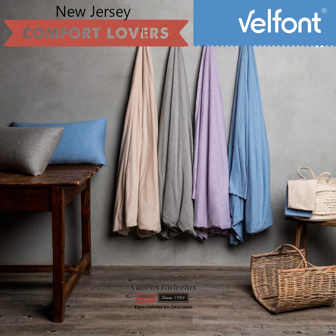 lenzuolo con angoli Velfont  New Jersey Soft Lavanda - Nuevas Gal