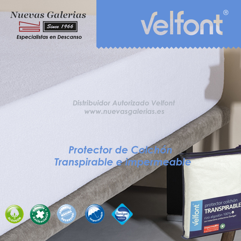 Protector Colchón Impermeable Aloe Vera Velfont