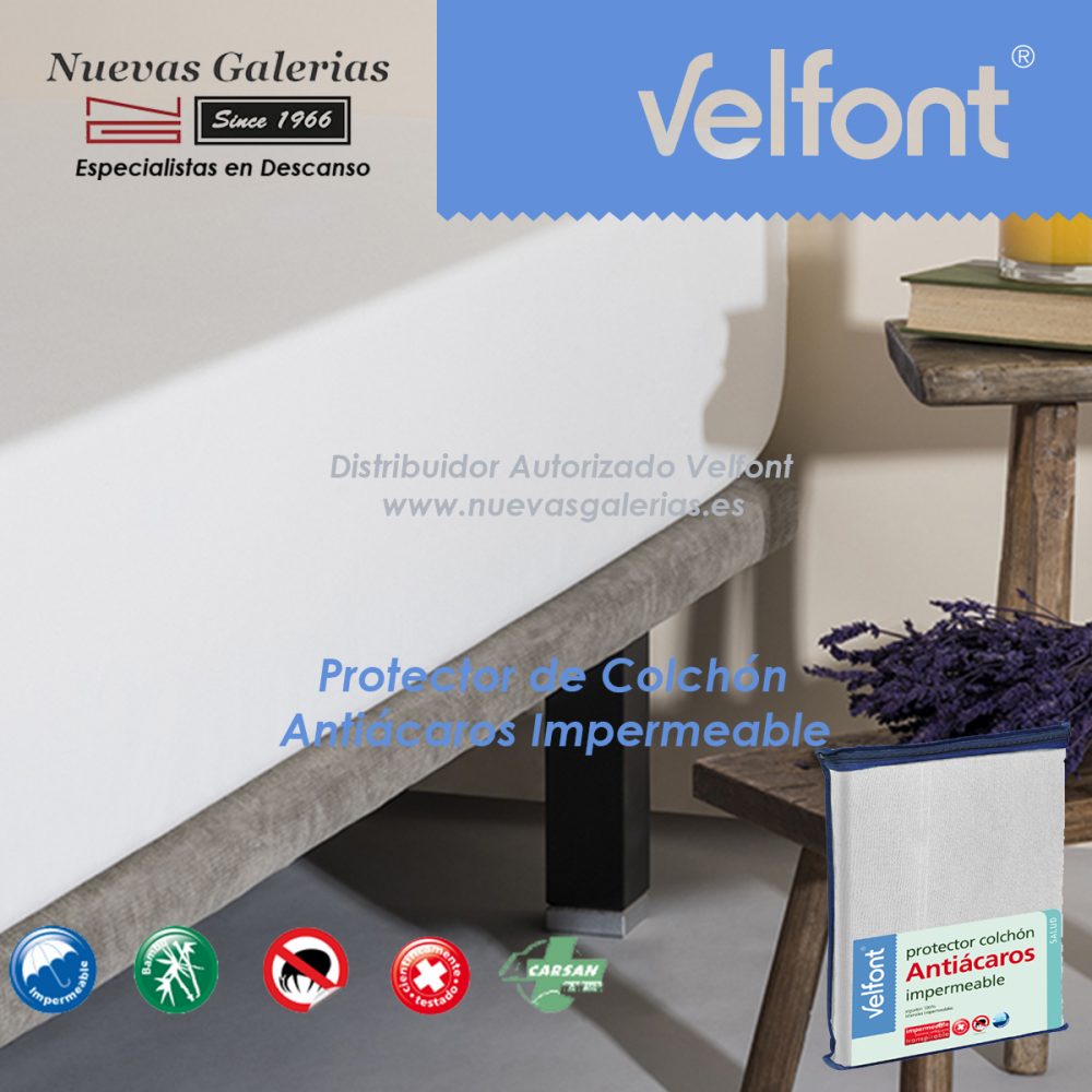 Protector de colchón Velfont antibacterias