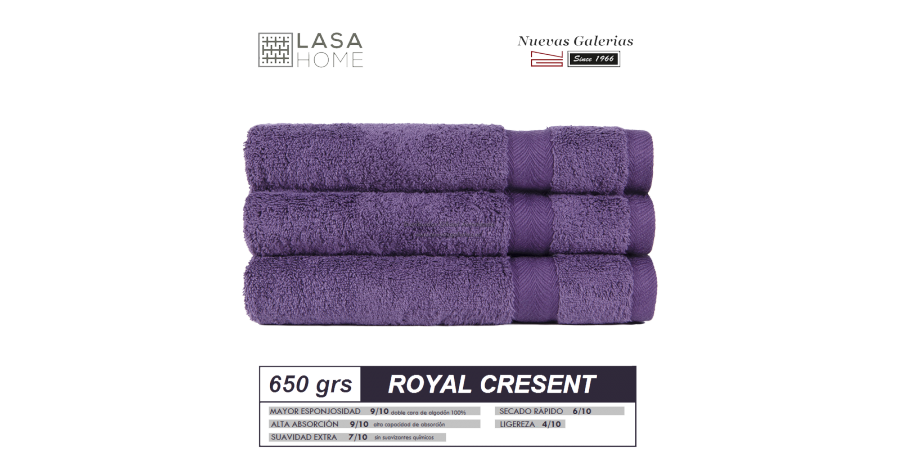 100% Cotton Bath Towel Set 650 gsm Purple plum | Royal Cresent