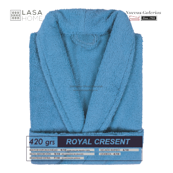 Bademantel Schalkragen Blaues Meer | Royal Cresent