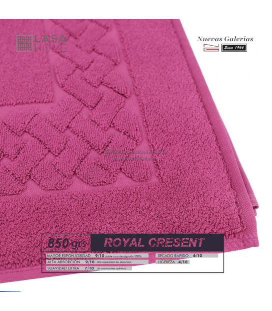 Alfombra baño en algodón rosa con 1.000 gr./m2 fabricado en Portugal